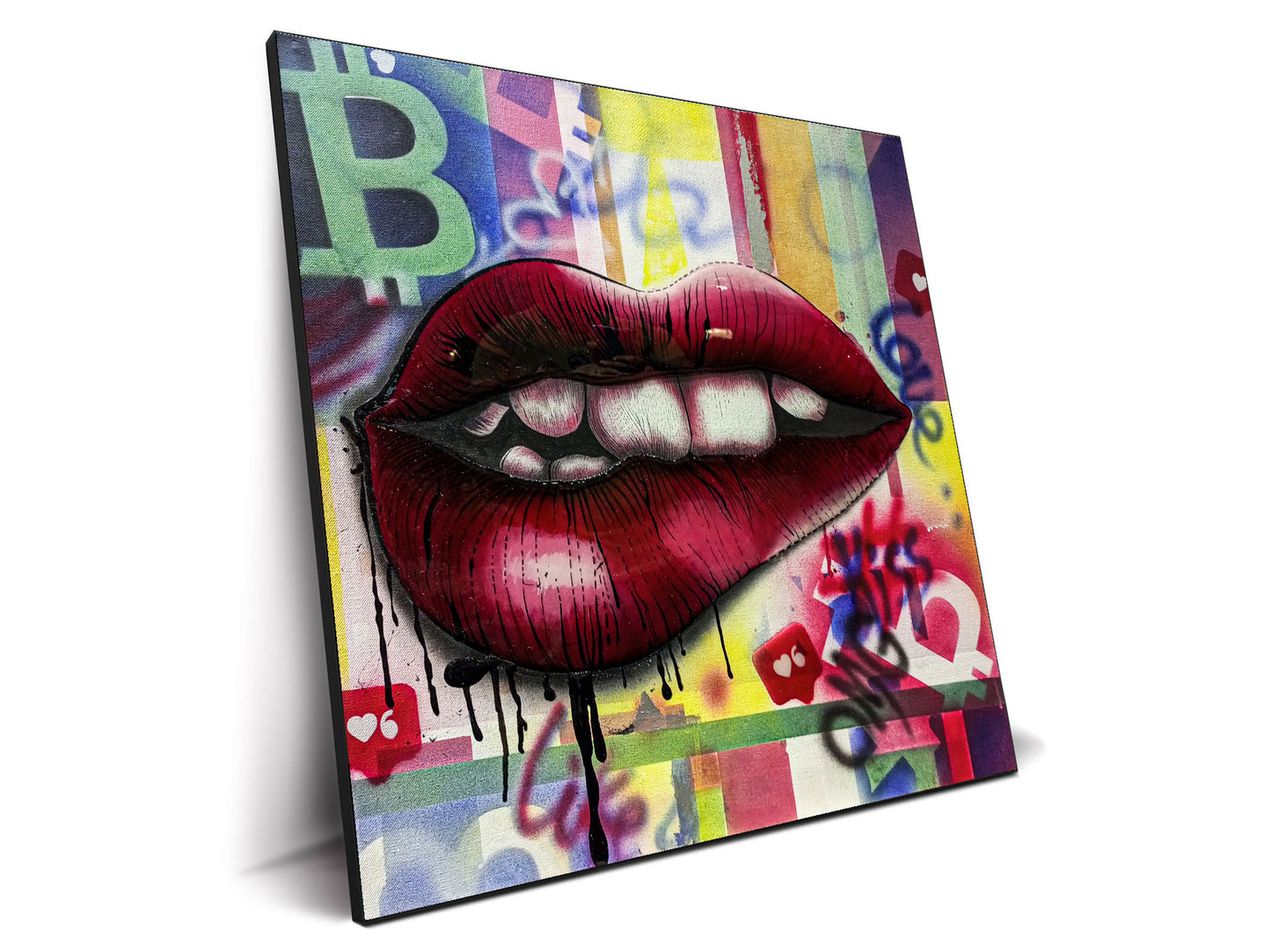 Labios rojos 50x50cm