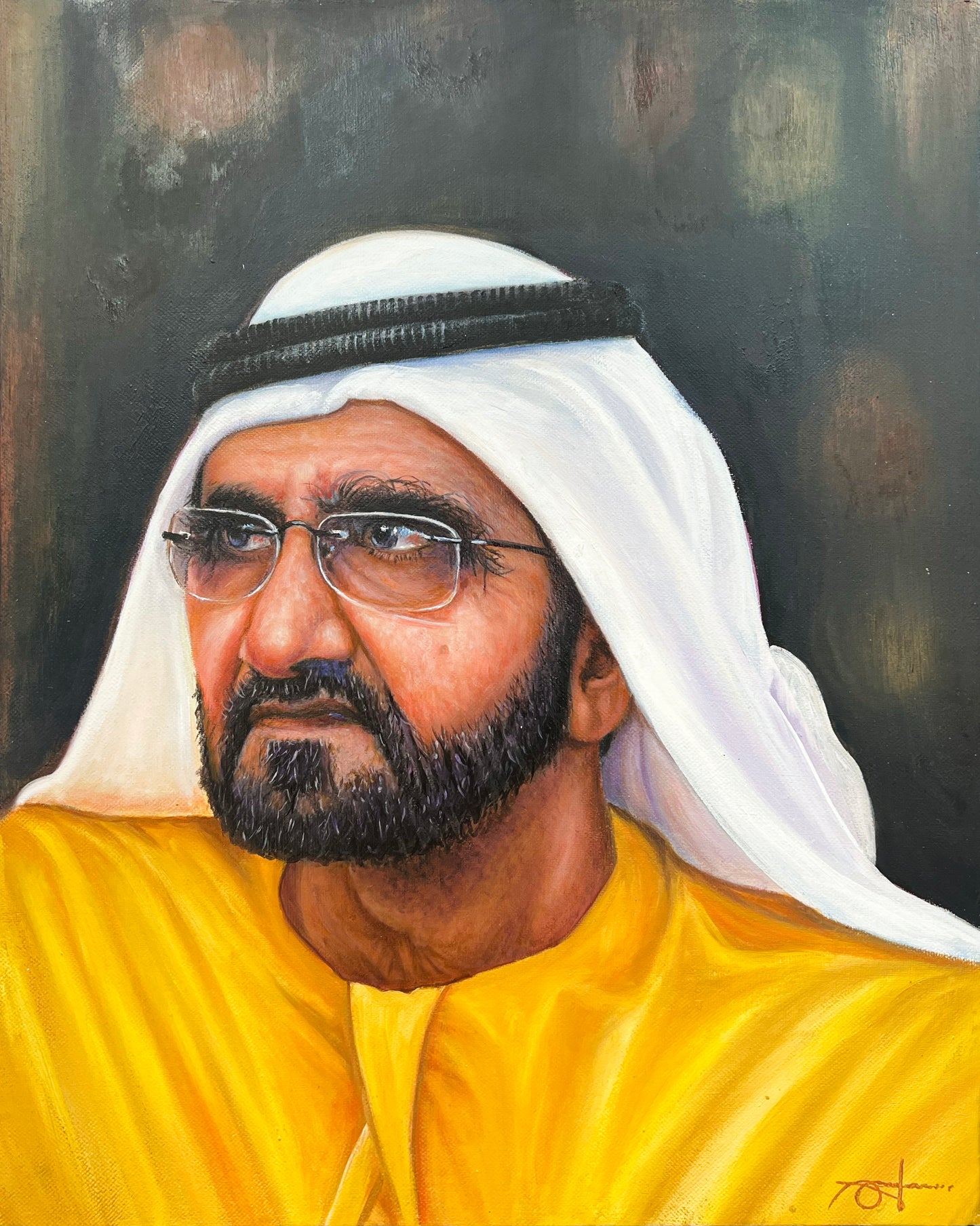 His Highness Sheikh Mohammed bin Rashid Al Maktoum 35x45cm