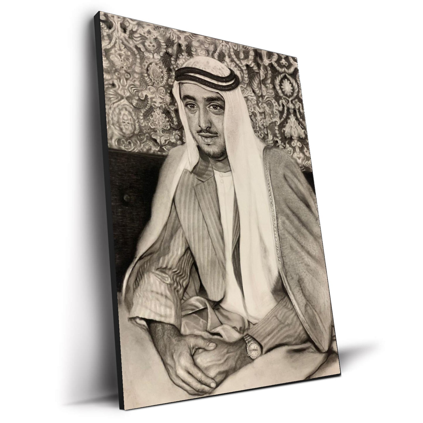 The late H. H. Sheikh Khalifa bin Zayed Al Nahyan 100x70cm