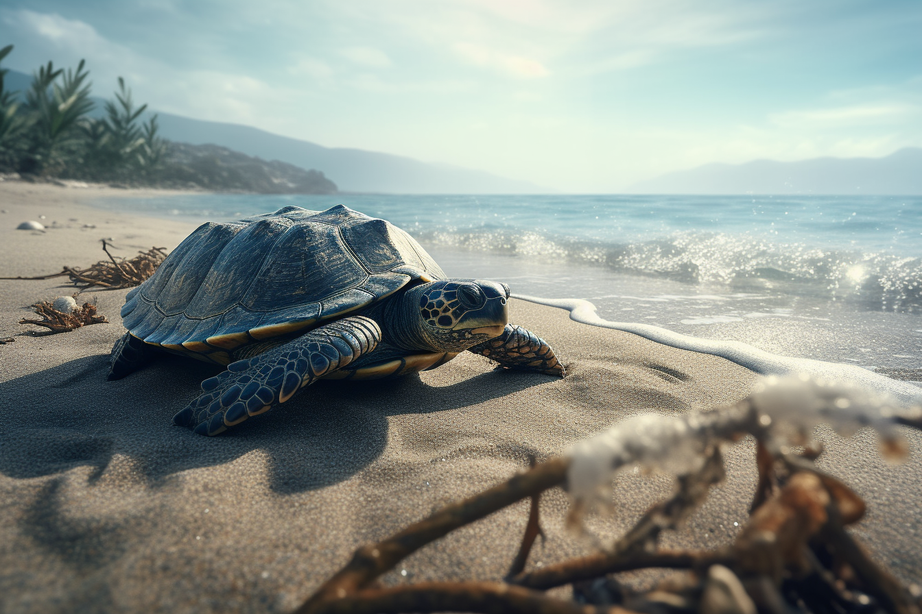 A Turtle's Serene Moment